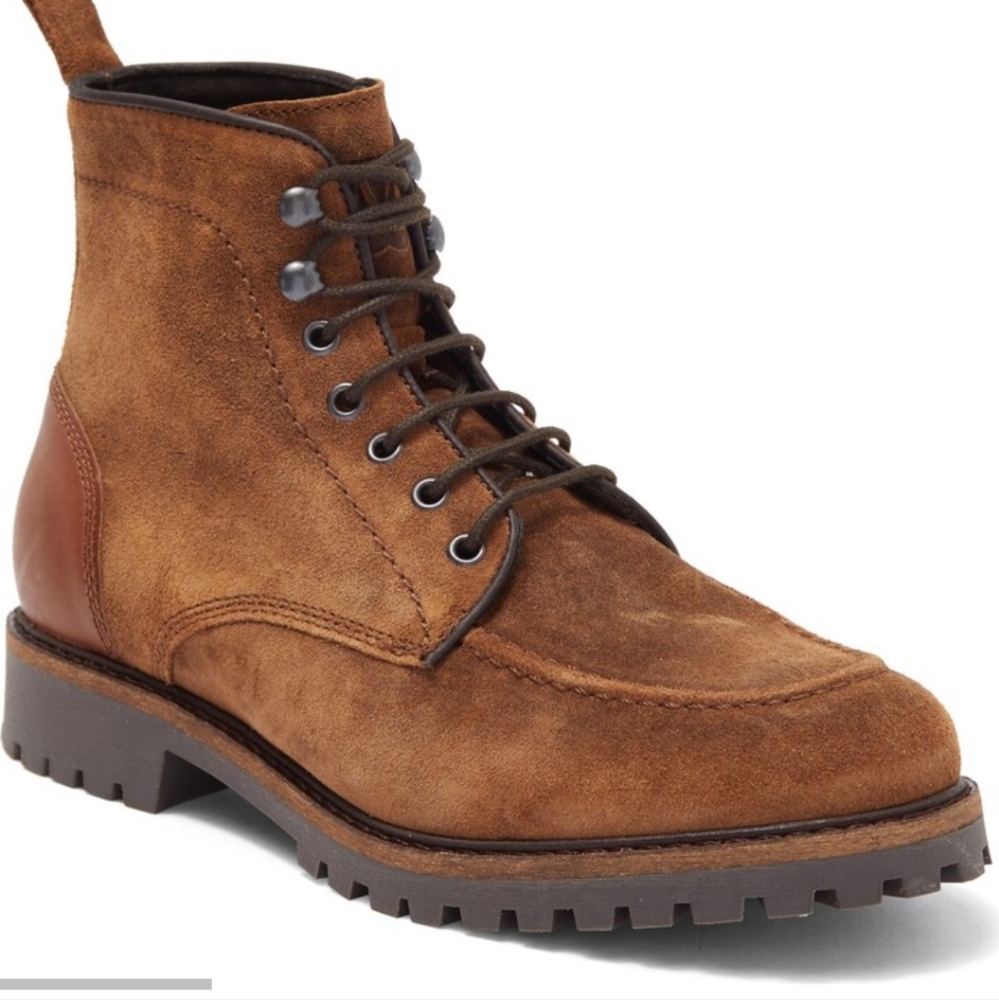 Bruno Magli Brett Lug Sole In Cognac Brown... Size 12